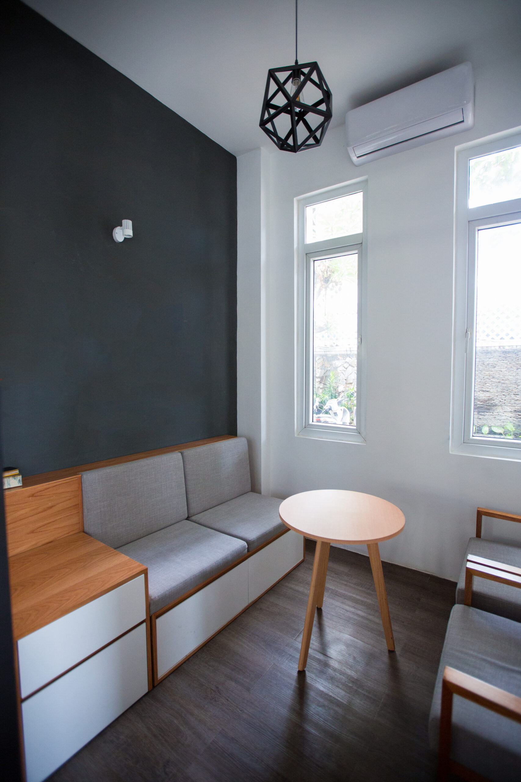 Modern gray design of small room
